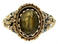 18ct Gold Georgian Foiled Citrine Ring