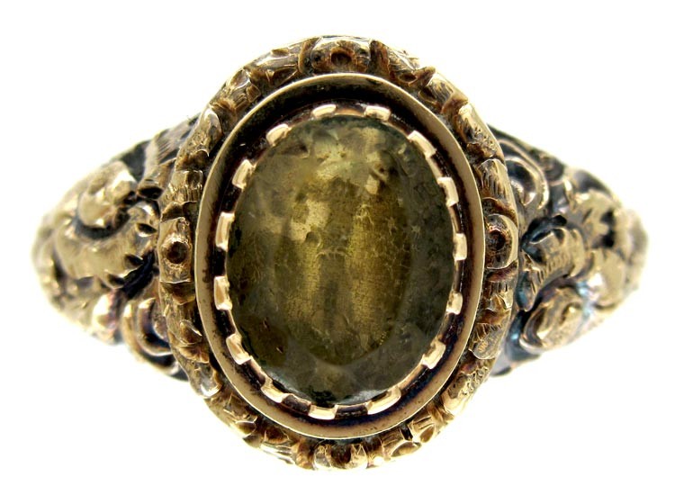 18ct Gold Georgian Foiled Citrine Ring