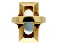 Large Moonstone 14ct Gold Ring