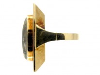 Large Moonstone 14ct Gold Ring