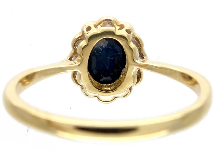 Sapphire & Diamond Cluster Ring
