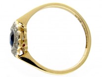 Sapphire & Diamond Cluster Ring