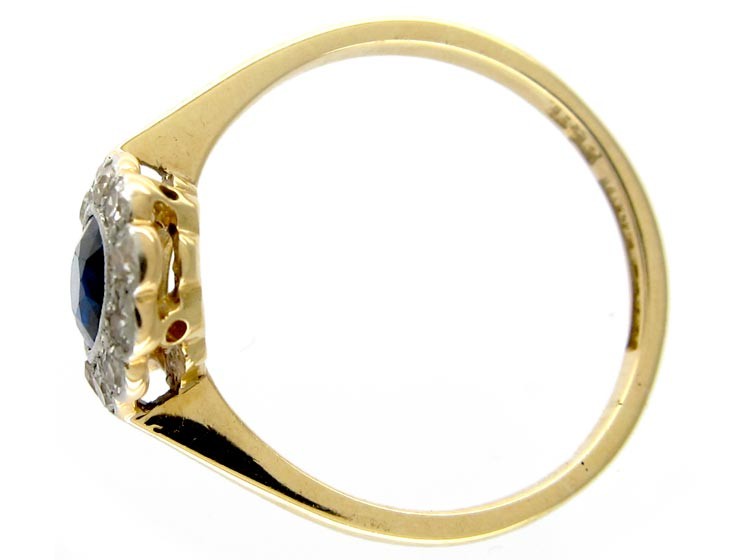 Sapphire & Diamond Cluster Ring