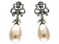 Silver & Paste Edwardian Drop Earrings