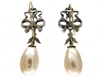Silver & Paste Edwardian Drop Earrings