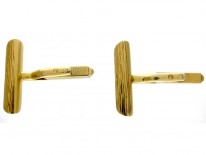 18ct Gold Bark Design Cufflinks