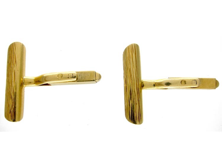 18ct Gold Bark Design Cufflinks