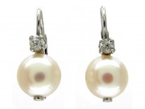 Pearl & Diamond Earrings