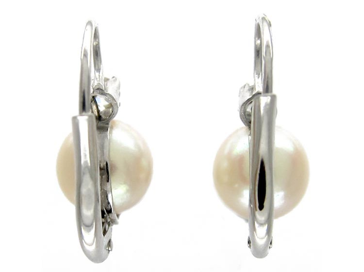 Pearl & Diamond Earrings