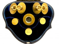 Gold Cufflinks & Studs Set in Original Case