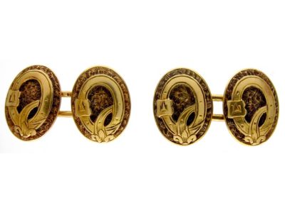 Victorian Garter 18ct Gold Cufflinks
