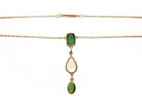 Green Tormaline & Citrine Pendant