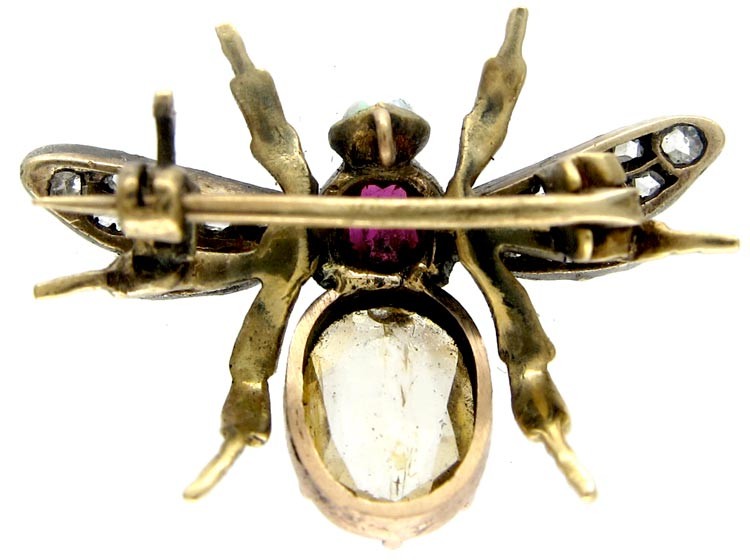 Gem Set Bug Brooch