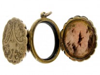Gold Back & Front Triple Locket