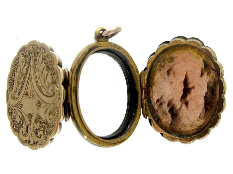 Gold Back & Front Triple Locket