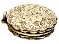 Gold Back & Front Triple Locket