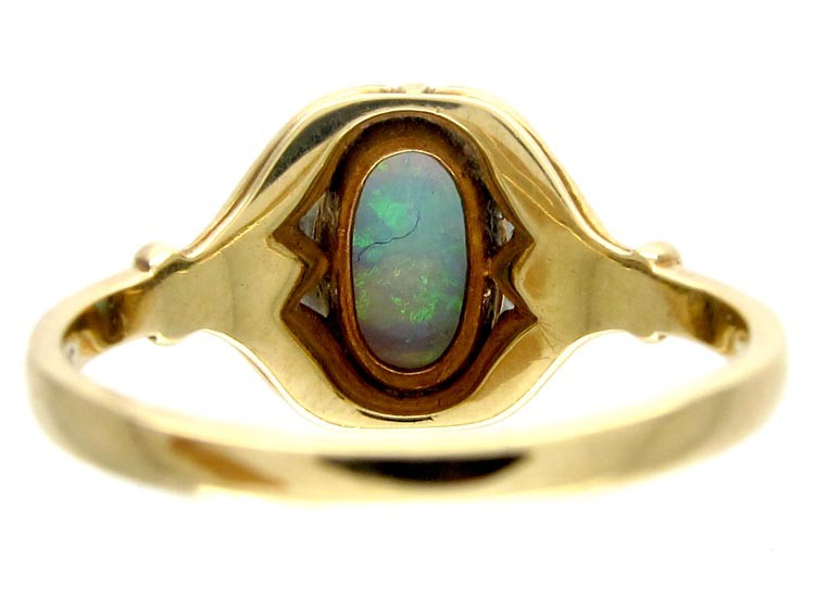 Art Nouveau Opal 14ct Gold Ring