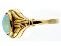Art Nouveau Opal 14ct Gold Ring