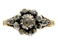 Georgian Rose Diamond Cluster Ring