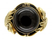 Cabochon Garnet Early Victorian Ring