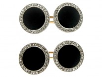 Onyx & Diamond Art Deco Cufflinks