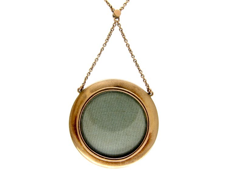 Blue Enamel 15ct Gold Edwardian Pendant