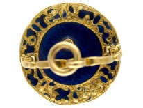 Blue Enamel & Gold Cake Stand Charm