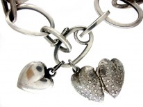 Silver Bracelet with Hearts