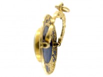Blue Enamel & Gold Cake Stand Charm