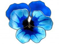 David Andersen Large Silver Pansy Brooch
