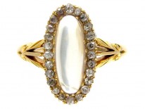Moonstone & Diamond Edwardian Ring