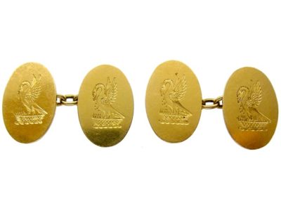 18ct Gold Crested Cufflinks