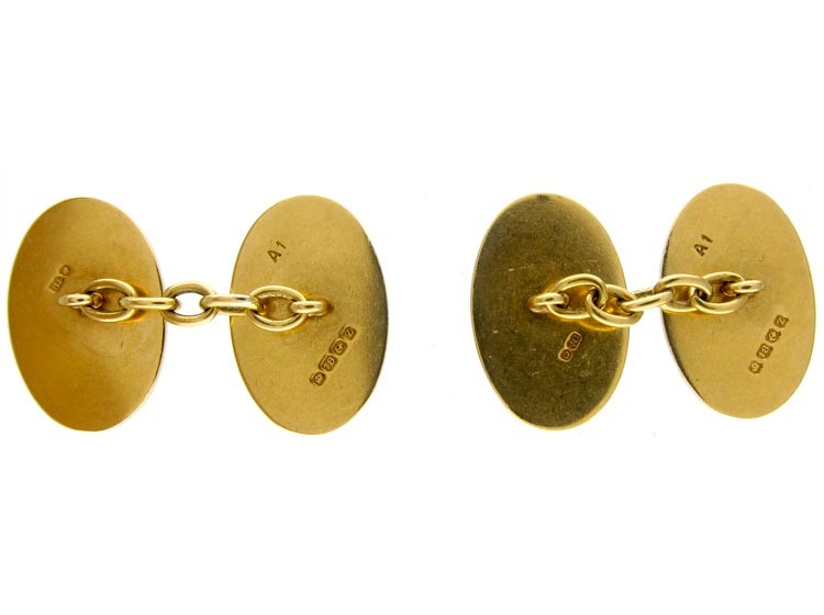18ct Gold Crested Cufflinks