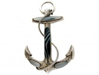Scottish Silver Anchor Brooch