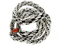 Liberty & Co. Heavy Silver Long Woven Chain