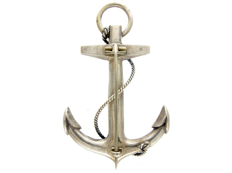 Scottish Silver Anchor Brooch