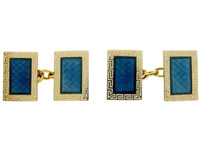Enamel 18ct Gold Cufflinks