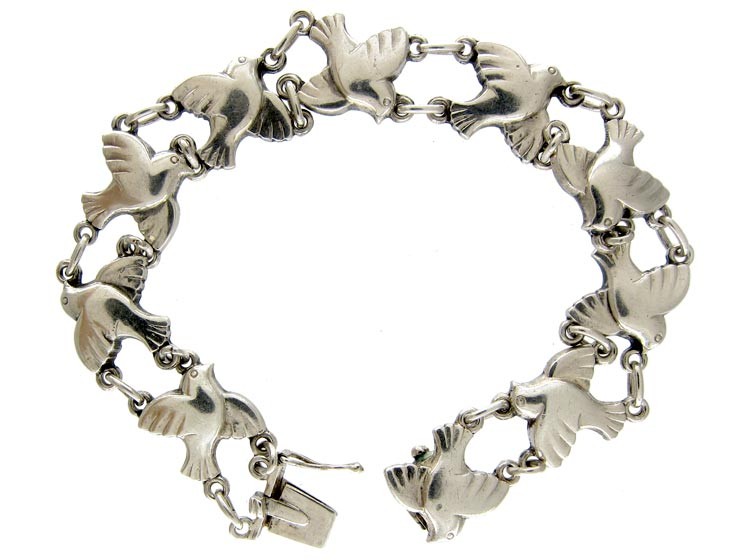 Silver Birds Bracelet