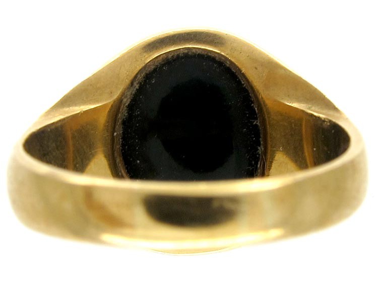 Bloodstone Crested Signet Ring
