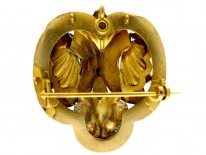 Garnet & Crystal Gold Brooch
