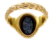 Lapis 15ct Gold Victorian Signet Ring
