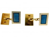 Enamel 18ct Gold Cufflinks