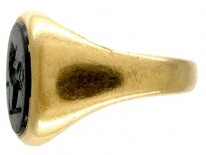 Bloodstone Crested Signet Ring