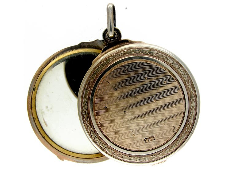 Large Silver Gilt Locket