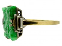 Jade Art Deco Ring