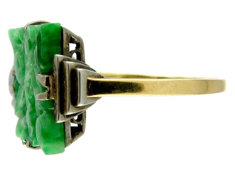 Jade Art Deco Ring