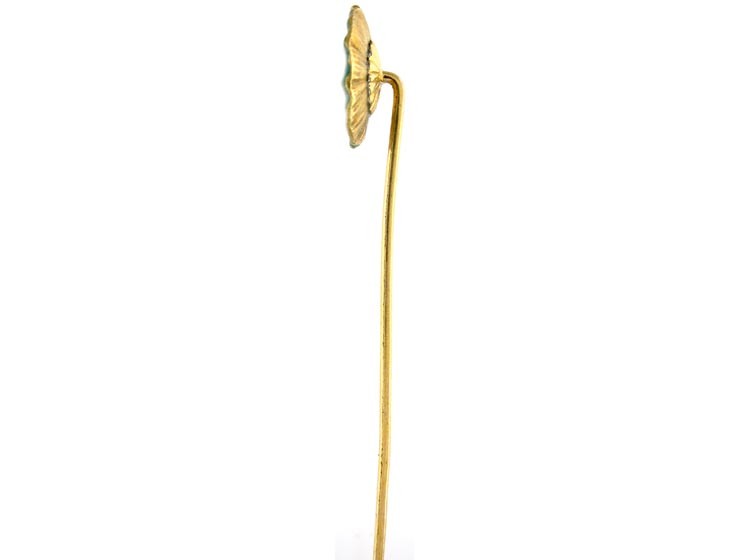 18ct Gold Enamel Pierrot Tie Pin