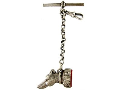 Silver Dog Fob