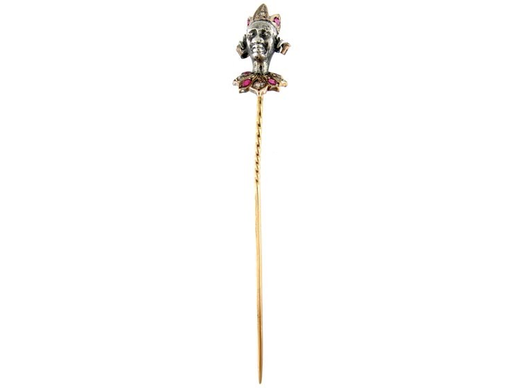 Ruby & Diamond Negress Tie Pin