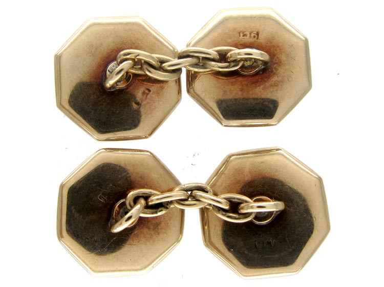 Mother of Pearl & 9ct Gold Cufflinks